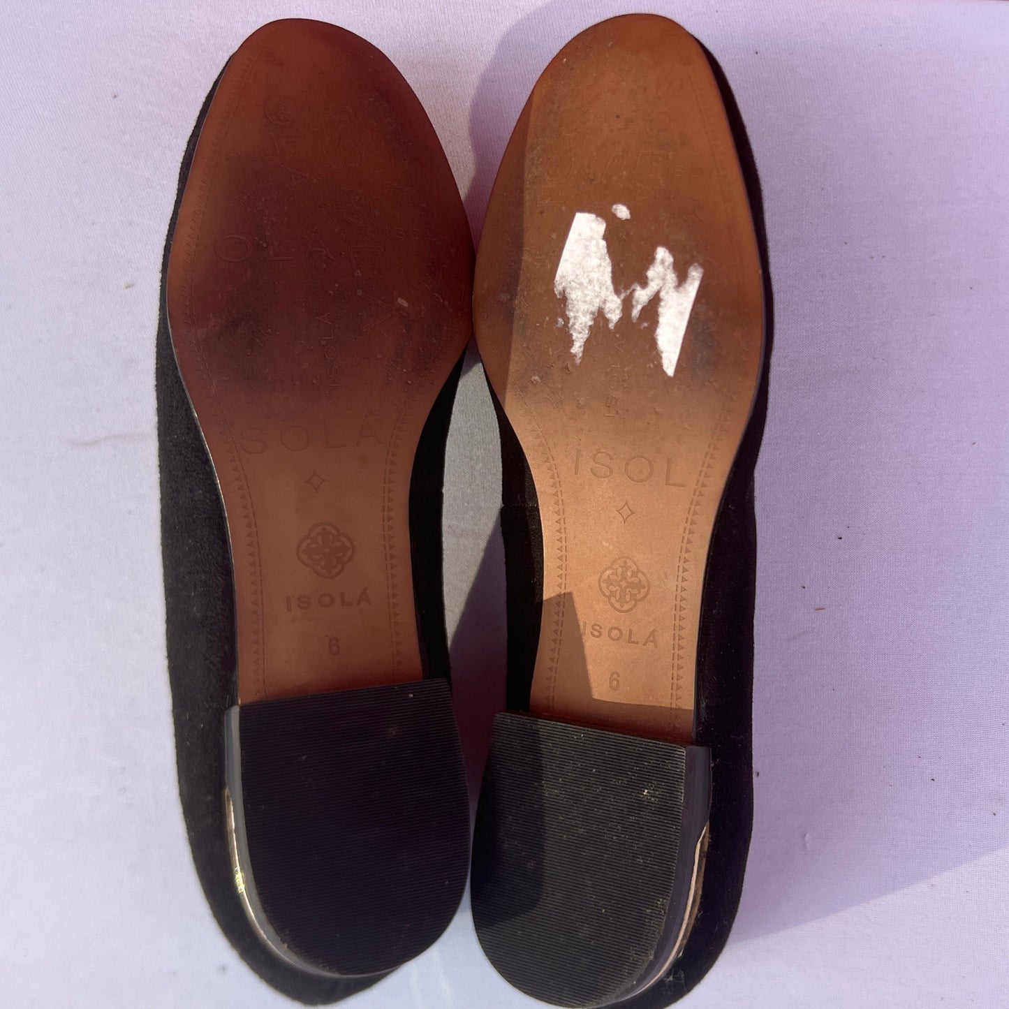 Woman’s Isola  •Donna• Jeweled Smoking Shoe 6M Black Suede Leather