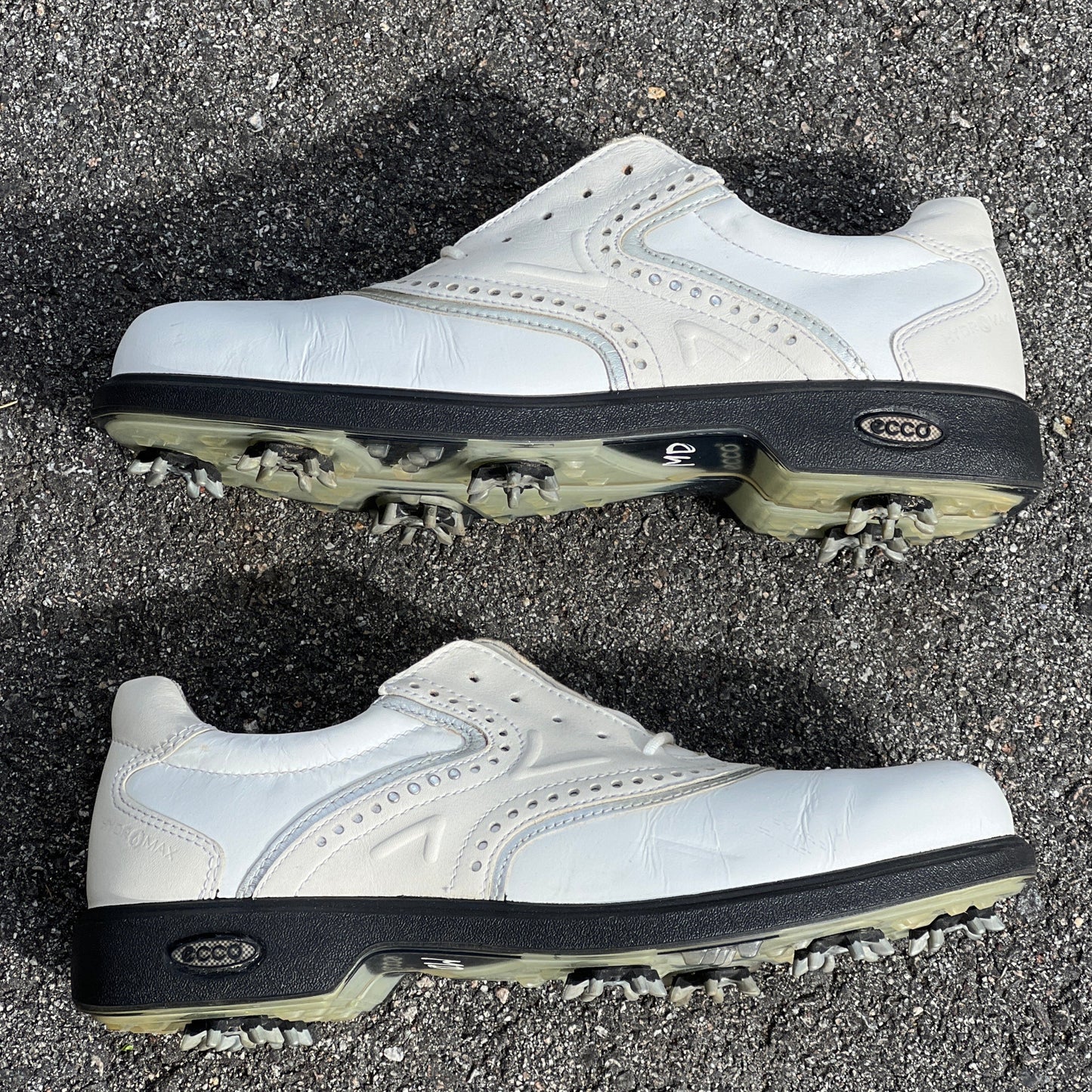 Womens ECCO Golf shoes 39EU White/Silver Hydromax Leather