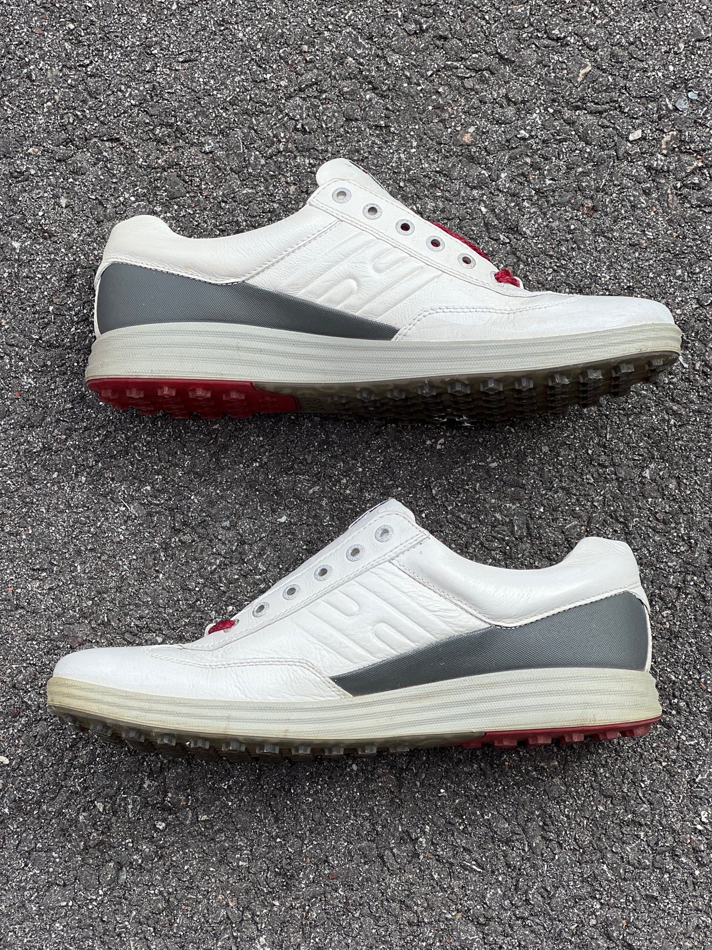 Men’s Ecco  Premier Cleat-less Golf Shoe 46EU •White/ Grey• Hydromax  Leather