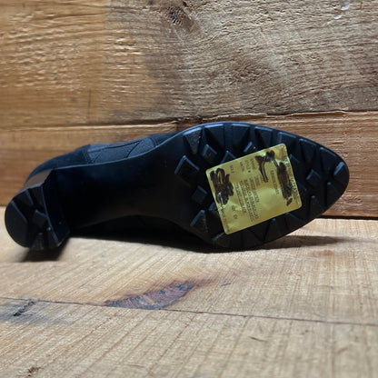 ADRIENNE VITTADINI Women's  •Trinie• Black Suede Leather  Ankle  Bootie 6M