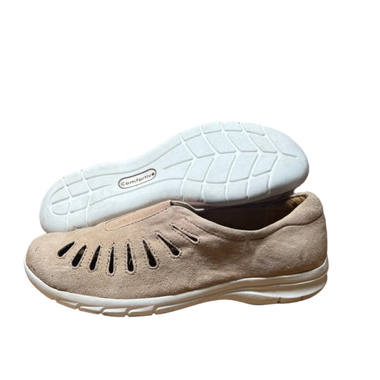 Comfortiva by SoftSpots Women’s •Tinsley•  Comfort Slip-on 9N Beige Suede leather