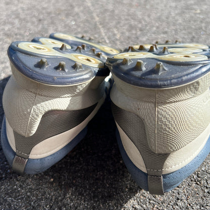 Men’s Ecco Biom Cleated Golf Shoe  46EU •White/Blue• Hydromax Yak Leather