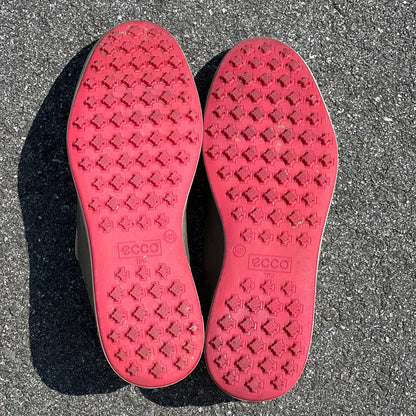 Men’s Ecco Street Premier Cleat-less Golf Shoe 45EU • Khaki • Hydromax Leather