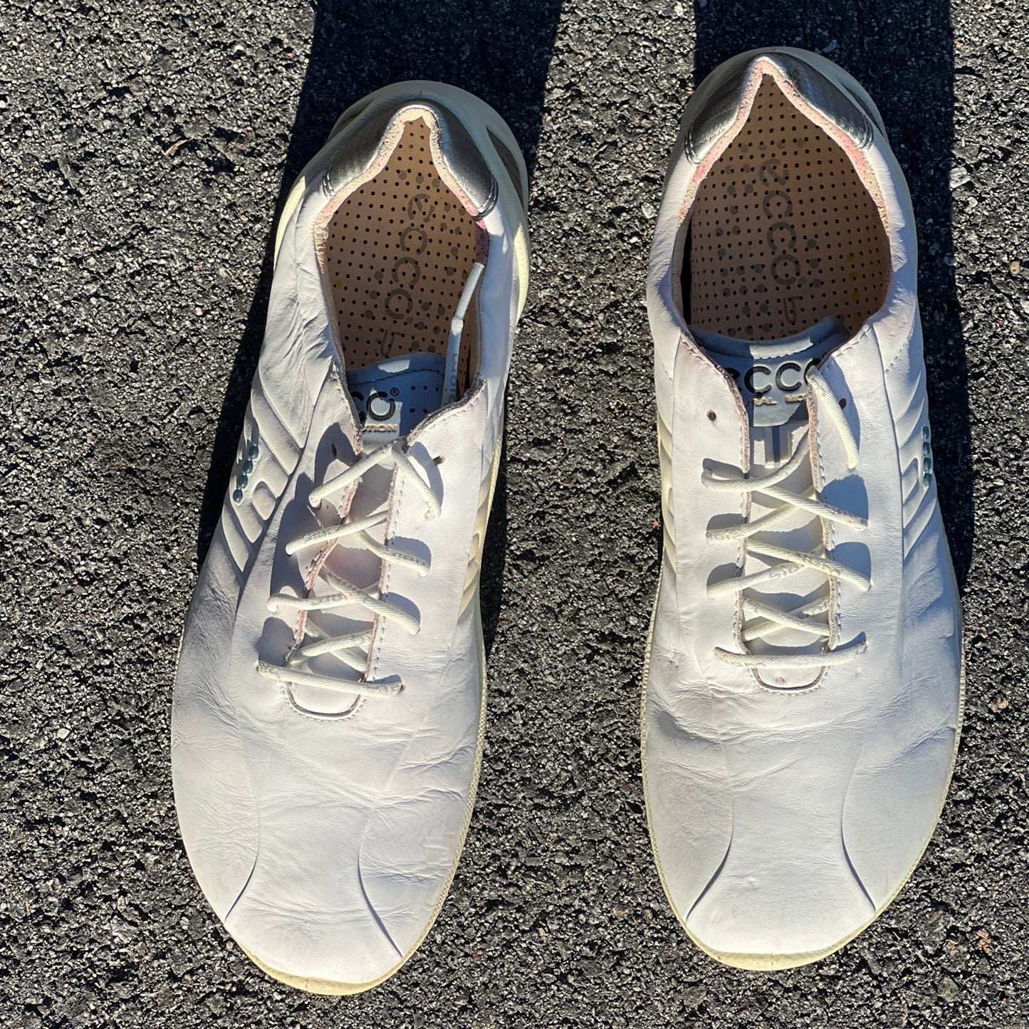 Men’s Ecco  Biom Natural Motion Spikeless Golf Shoes 45EU -White/Blue- Hydromax Leather