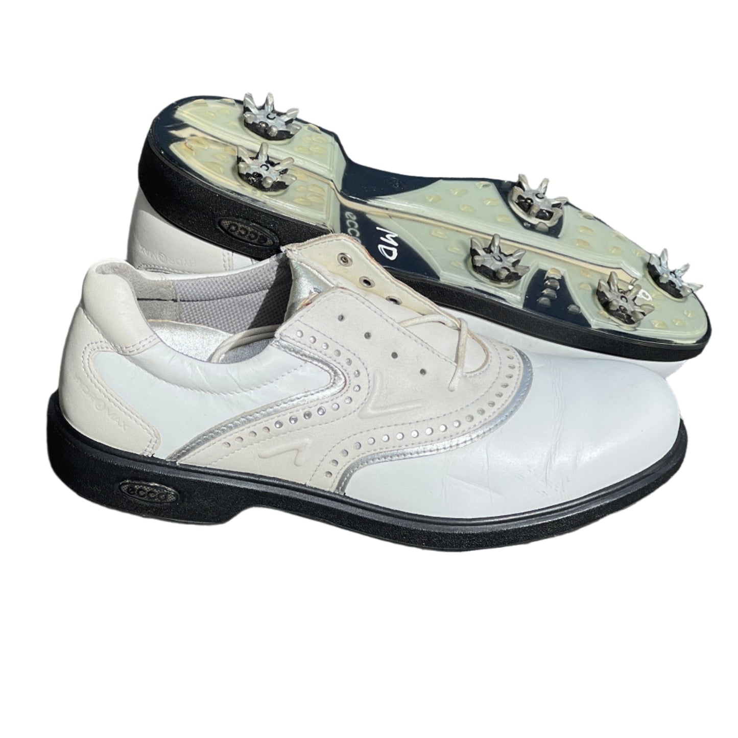 Womens ECCO Golf shoes 39EU White/Silver Hydromax Leather