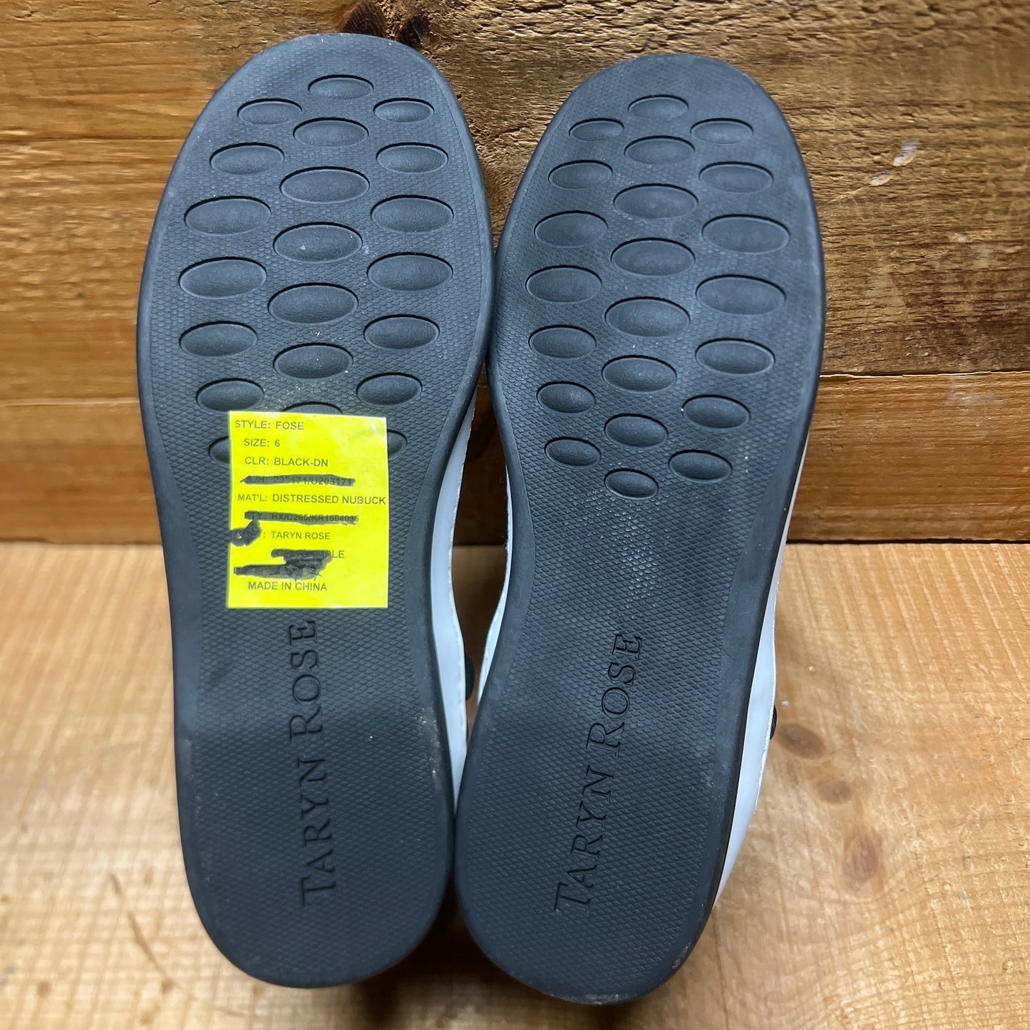 Taryn Rose  Women's  •Fose• Black Nubuck Leather Slip-on Ankle  Bootie 6M