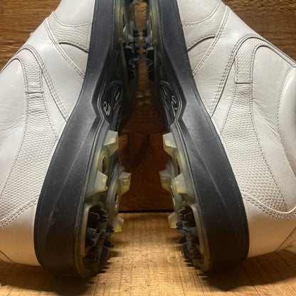 Men’s Ecco Cleated Golf Shoe • White Leather • Size 45