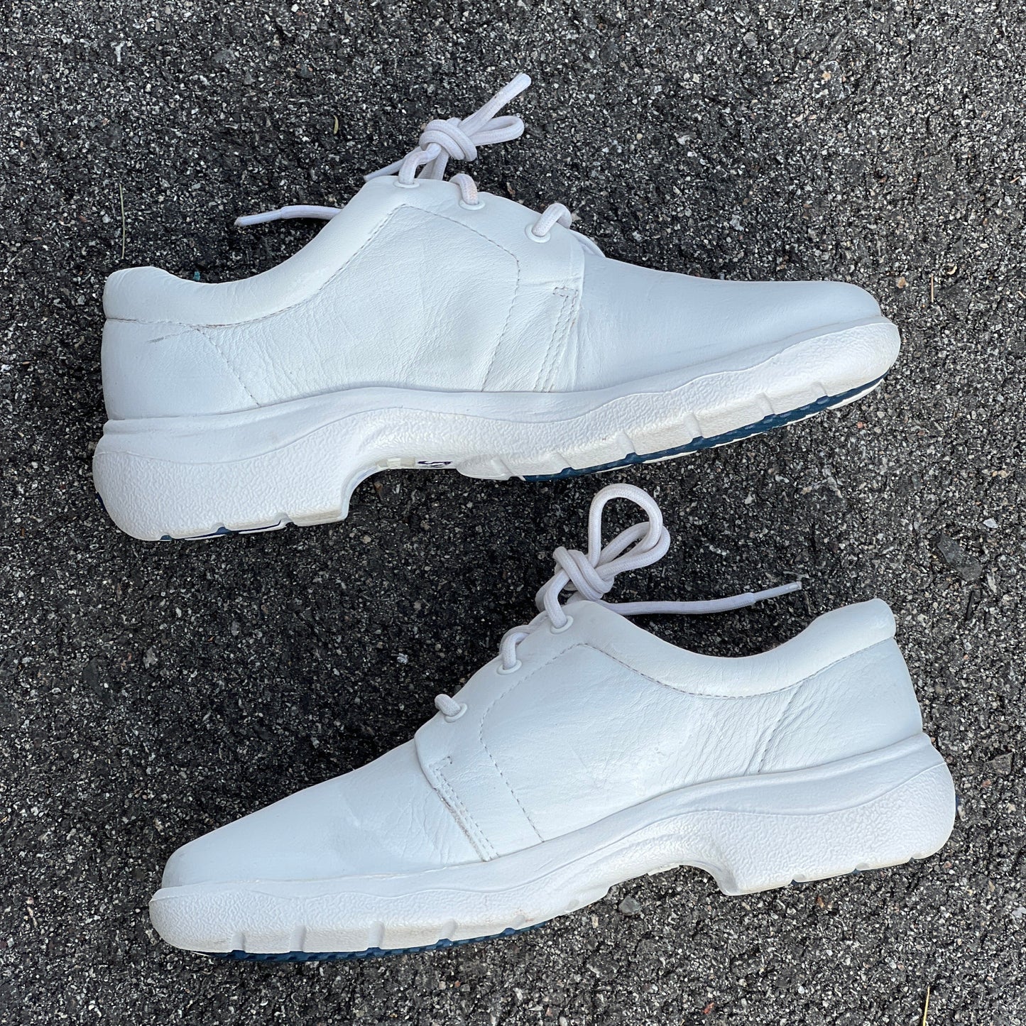 Women's  NURSE MATES  •Angle • All-day Comfort Oxford 5.5M  White Leather