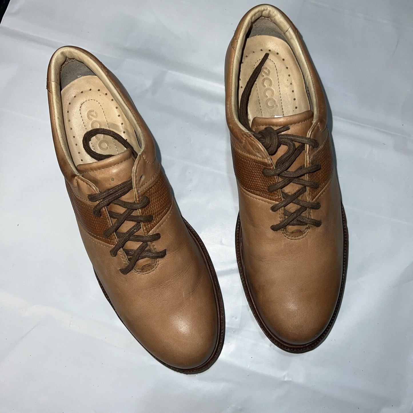 Women’s Ecco Tan Hydromax  Leather Spiked Golf Shoe 38