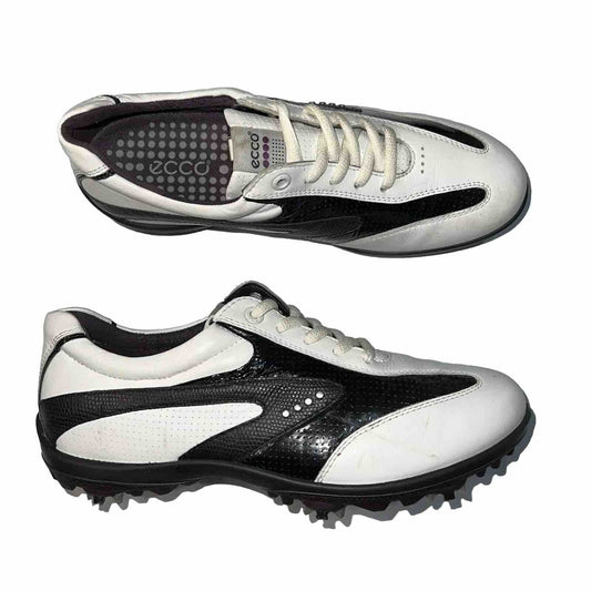 Women’s Ecco Hydromax  Leather Spiked Golf Shoe 38EU White/Black