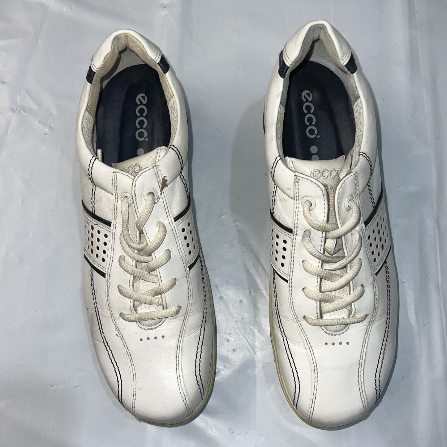 Women’s Ecco Hydromax  Leather Spiked Golf Shoe 42EU White/Marine