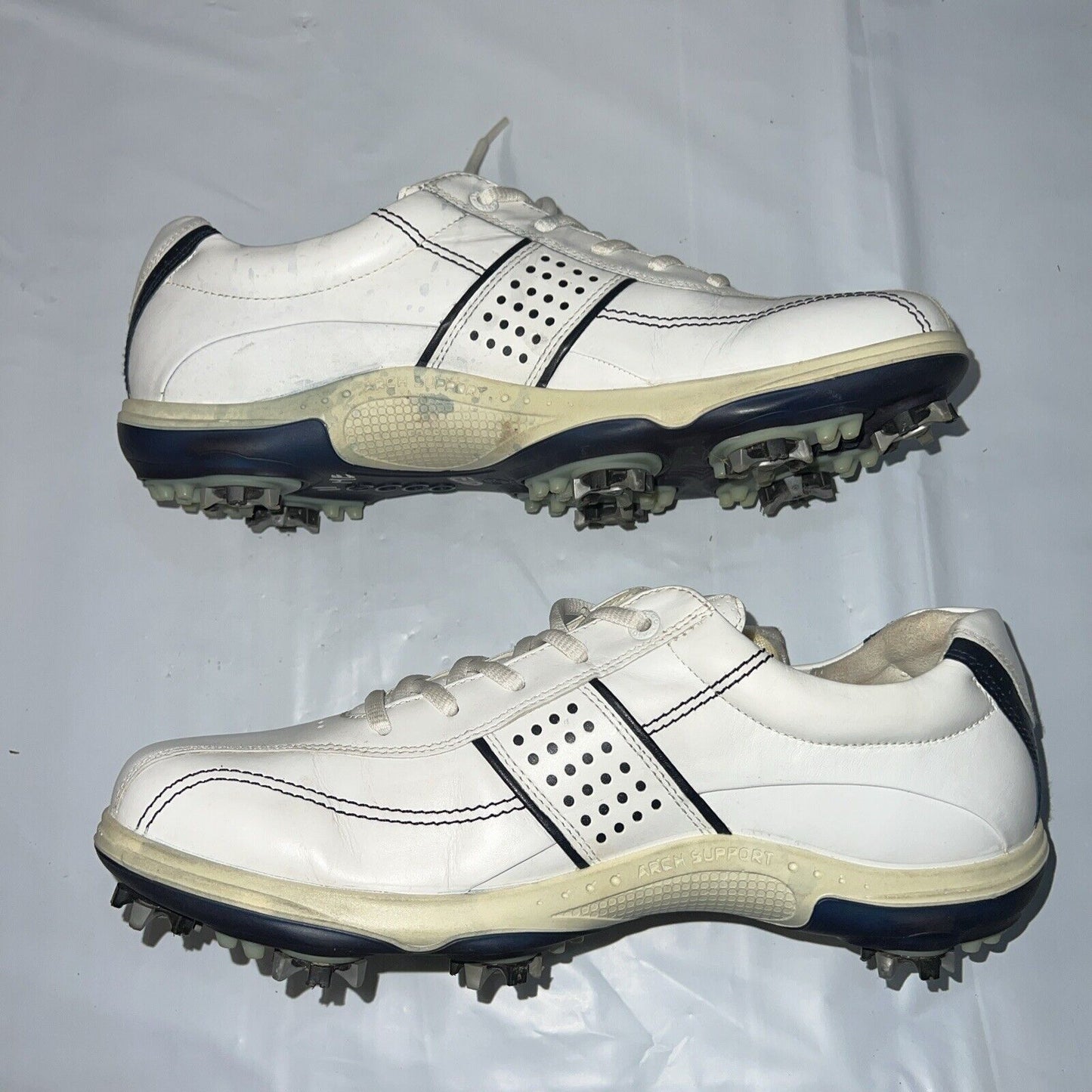 Women’s Ecco Hydromax  Leather Spiked Golf Shoe 42EU White/Marine