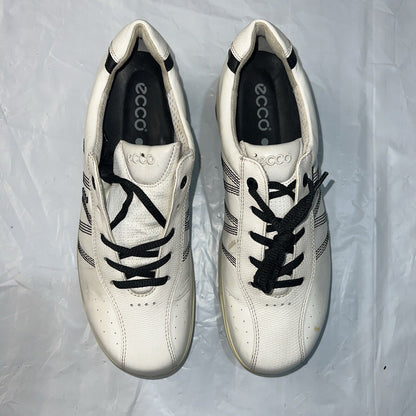 Women’s Ecco Spiked Golf Shoe 39EU  White/Black Leather