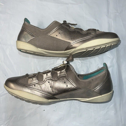 Women’s ECCO Bluma Toggle Lace  Slip-on  40EU Champagne Metallic Leather