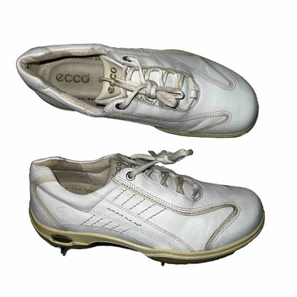 Women’s Ecco Spiked Golf Shoe  39EU White Hydromax  Leather