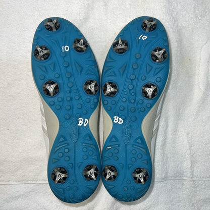 Women’s Ecco Spiked Golf Shoe 41EU White/Blue Hydromax Leather