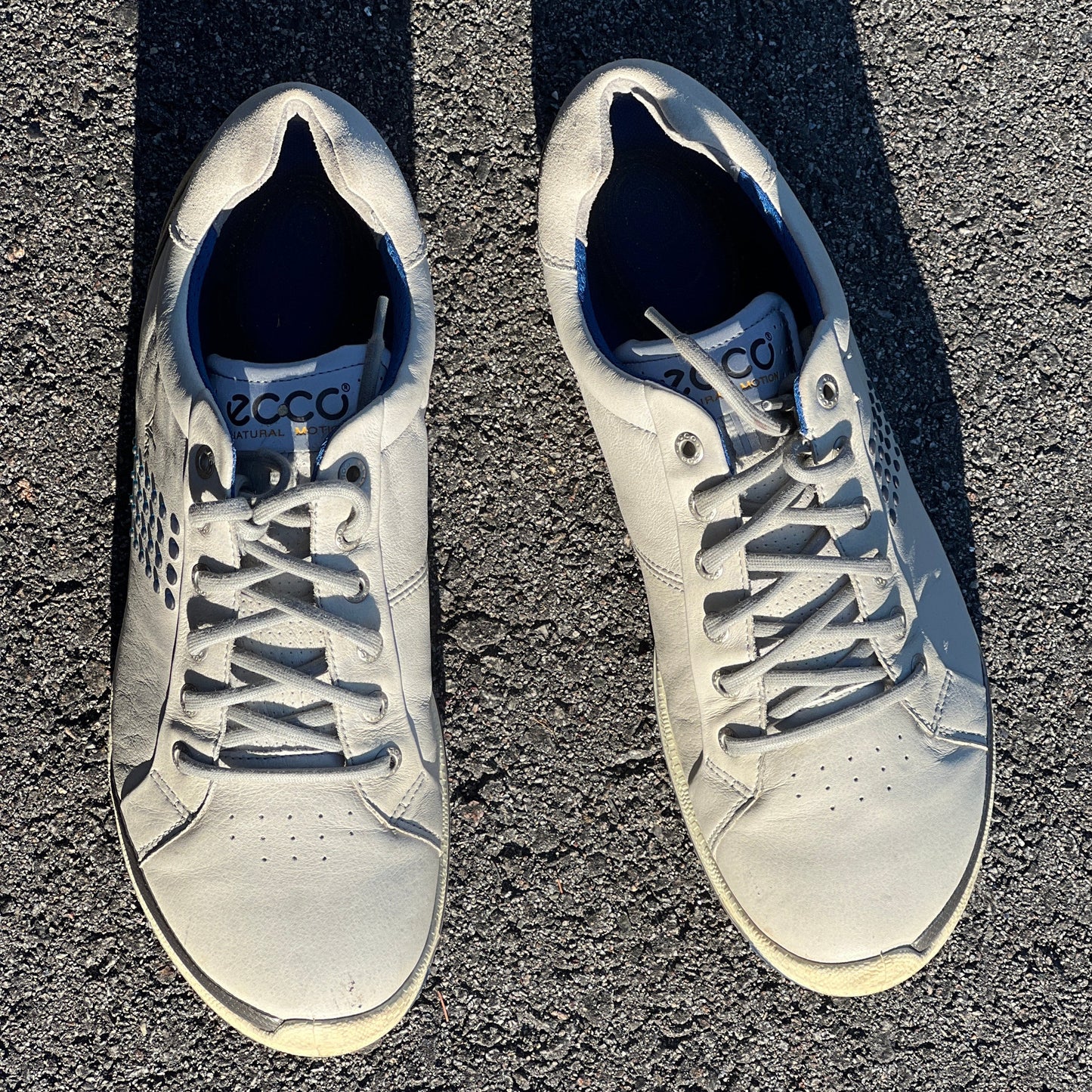 Men’s Ecco  Biom Spikeless Golf Shoes 44EU -Grey/Blue- Hydromax Yak Leather