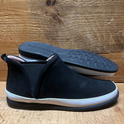 Taryn Rose  Women's  •Fose• Black Nubuck Leather Slip-on Ankle  Bootie 6M