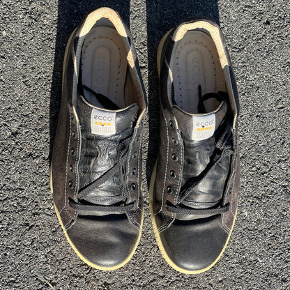 Men’s Ecco Street Premier Cleat-less Golf Shoe 45EU • Black  Leather