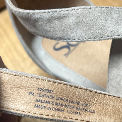 Woman’s Sofft Innis Wedge Sanda 9M Baywater Suede Leather