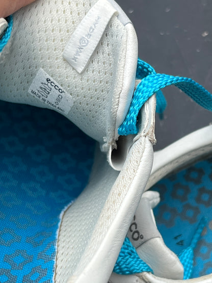 Women’s Ecco Spikeless Golf Shoe 41EU White/Blue Hydrowmax  Leather