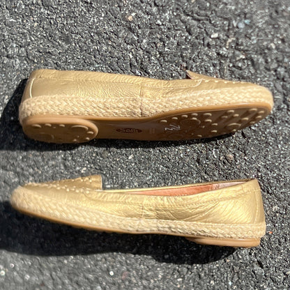 Woman’s Sofft Malila Jute Wrapped Slip-on Moc 7.5M Gold Leather