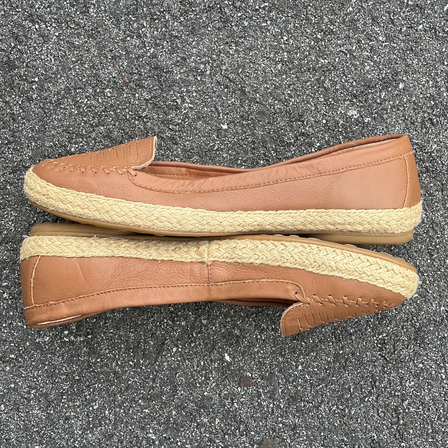 Woman’s  Sofft Malila Jute Wrapped Slip-on Moc 9.5M Tan Leather