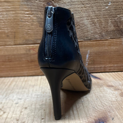 ADRIENNE VITTADINI Women's  •Nyla• 6M Ankle Bootie Flint-grey/Black  Pony Fur-Leather