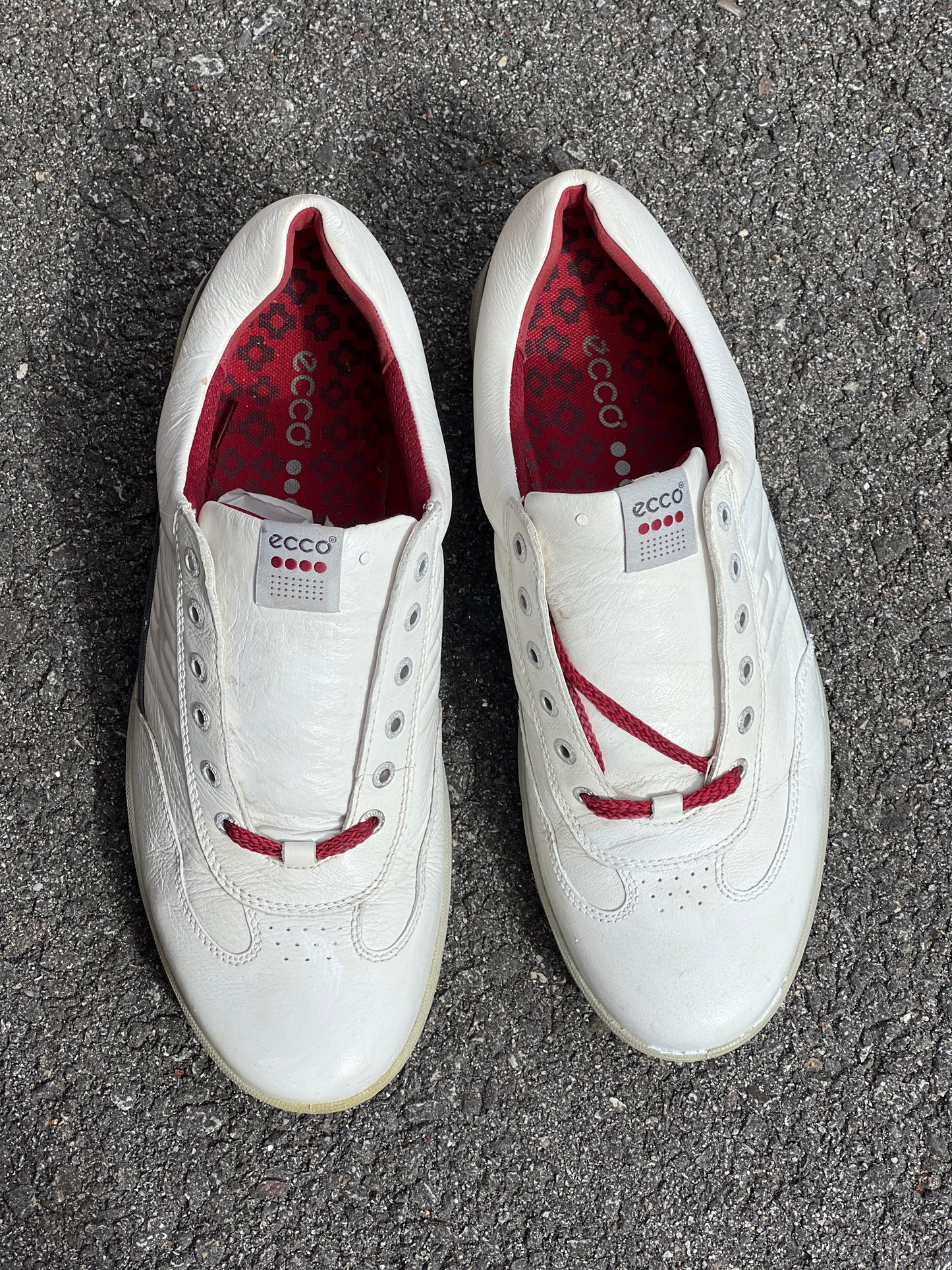 Men’s Ecco  Premier Cleat-less Golf Shoe 46EU •White/ Grey• Hydromax  Leather