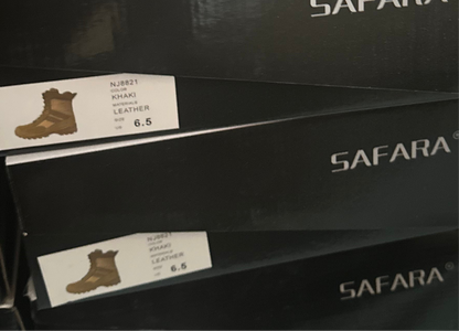 Safara NJ8821 Zippered Tactical Boot  Leather/Nylon