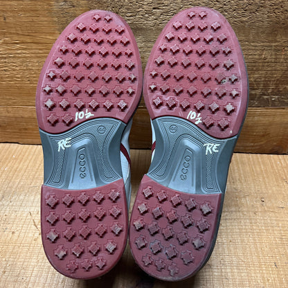 Men’s Ecco Cleat-less Golf Shoe 44EU •Whit/Grey/Black • Hydromax Leather