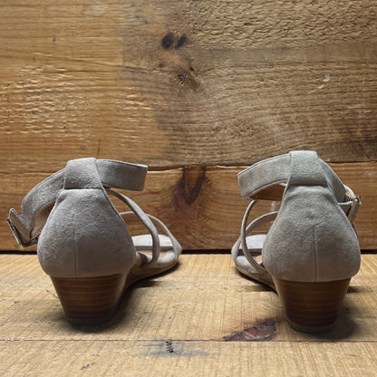 Woman’s Sofft Innis Wedge Sanda 9M Baywater Suede Leather