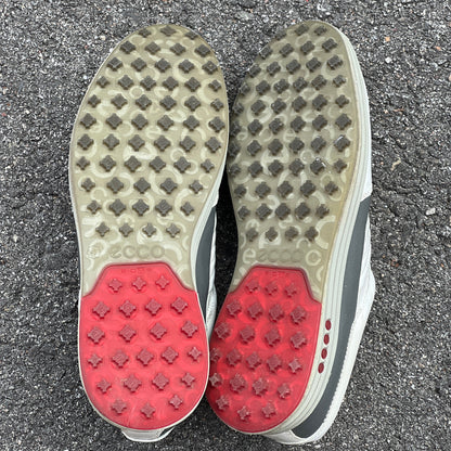 Men’s Ecco  Premier Cleat-less Golf Shoe 45EU •White/ Grey• Hydromax  Leather