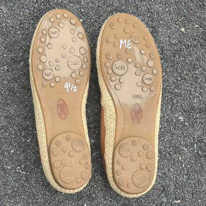 Woman’s  Sofft Malila Jute Wrapped Slip-on Moc 9.5M Tan Leather