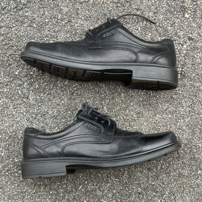 Men’s Ecco Dress Oxford 45EU Black  Leather- Made in Portugal
