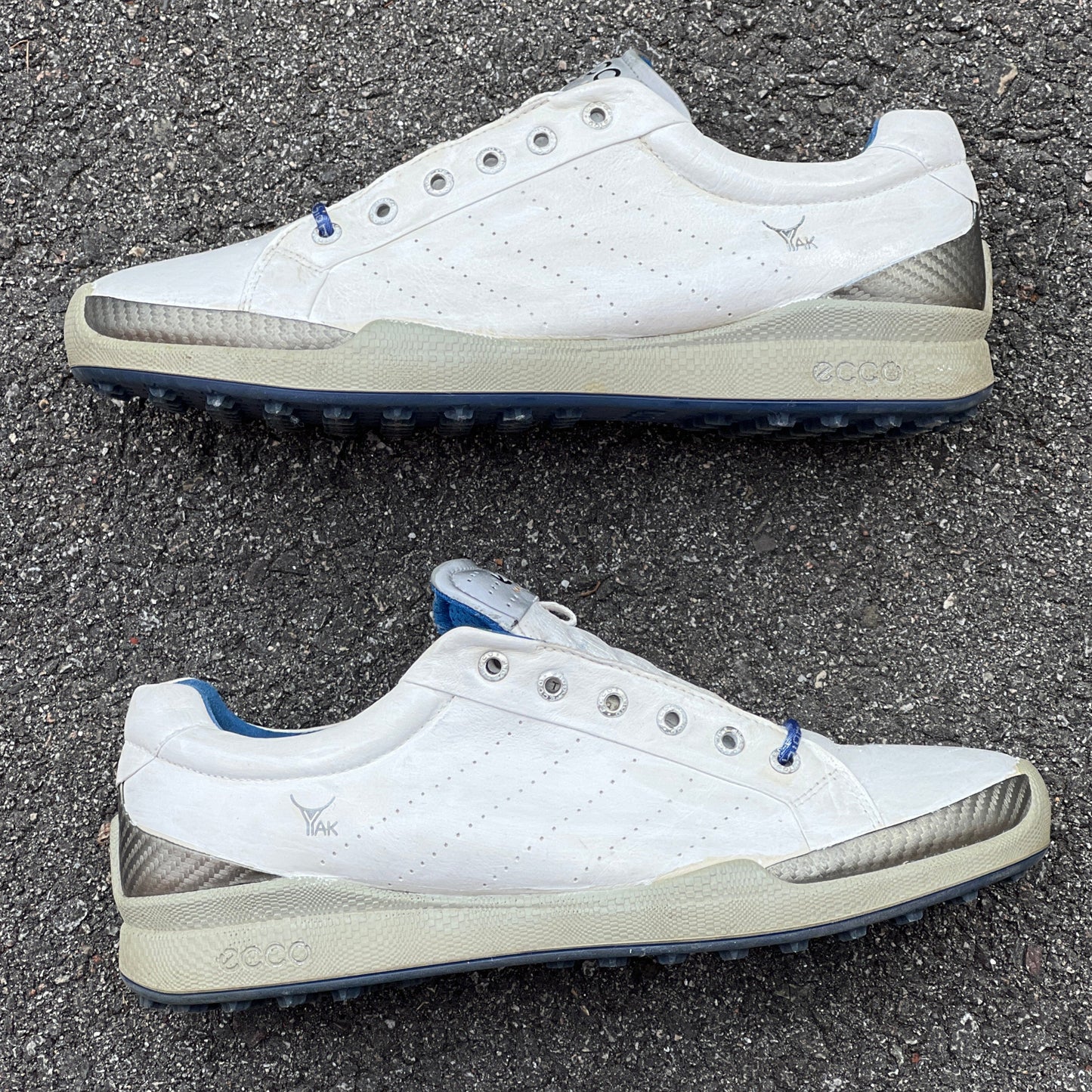 Men’s Ecco  Biom Cleat-less Golf Shoe 45EU •White• Hydromax  yak Leather
