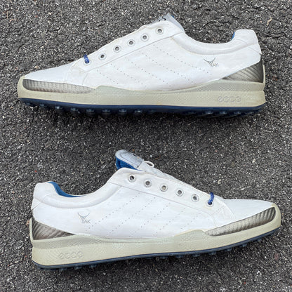 Men’s Ecco  Biom Cleat-less Golf Shoe 45EU •White• Hydromax  yak Leather