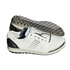 Men’s Ecco Biom  Cleat-less Golf Shoe 46EU • White/ Black Hydromax Yak Leather
