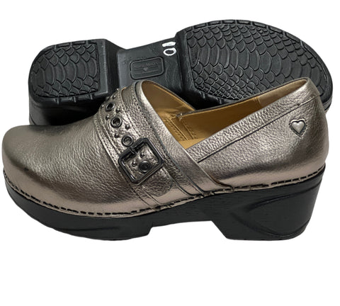 Women’s Nurse Mates chelsea  Pillow-top Clog 10M Anthracite Leather