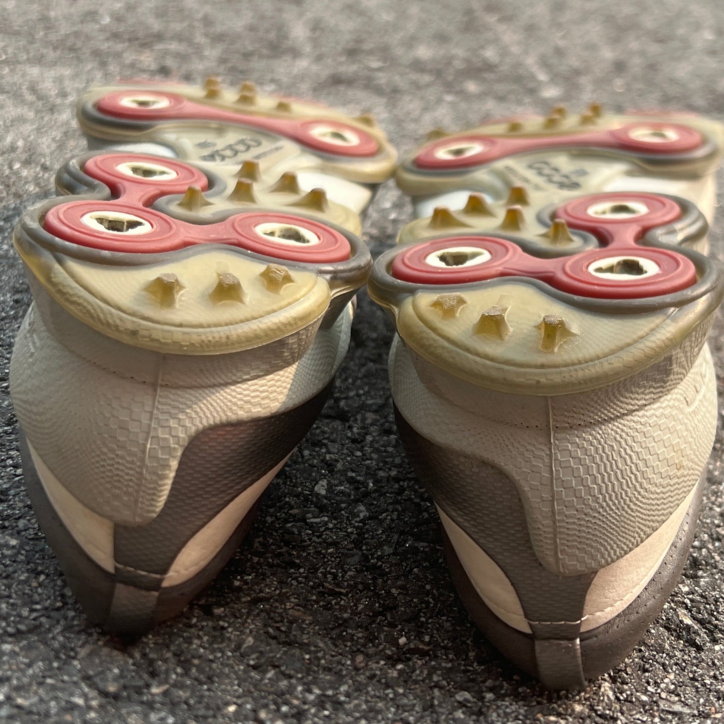 Men’s Ecco Biom Cleated Golf Shoe  45EU •White/Red• Hydromax Yak Leather