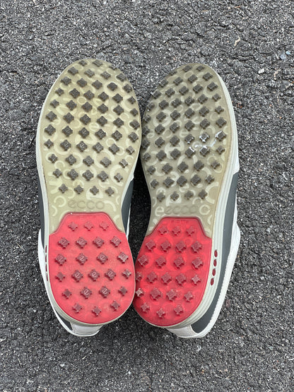 Men’s Ecco  Premier Cleat-less Golf Shoe 46EU •White/ Grey• Hydromax  Leather