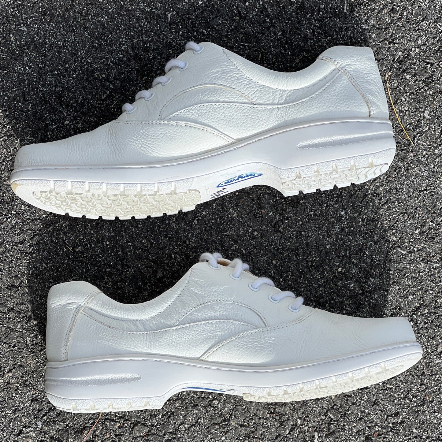 Women's  NURSE MATES  •Macie• Pillow-Top Oxford 9.5M  White Leather