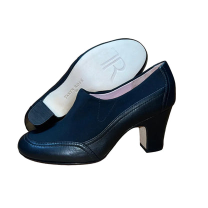 Taryn Rose •Tanna •Slip-on Pump 6M  Black Stretch Fabric/Leather