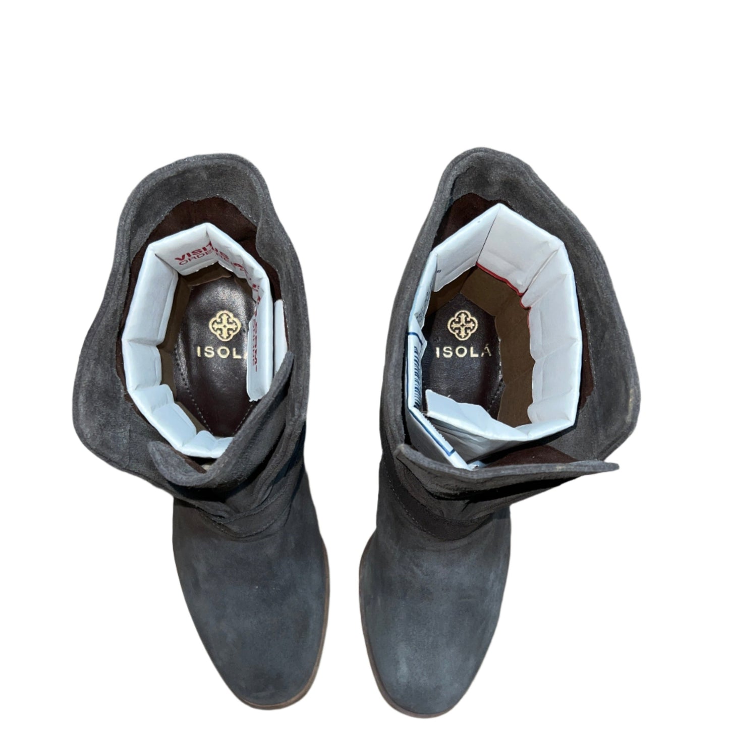 Isola Womens Lavoy Ankle Boot 8.5M gray suede