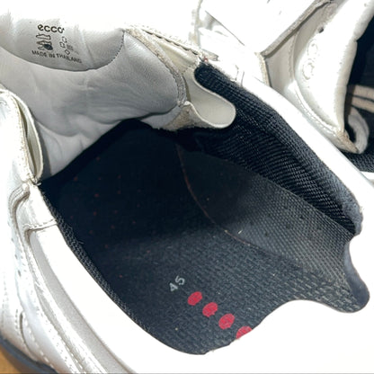 Men’s Ecco Cleated Golf Shoe • White Leather • Size 45