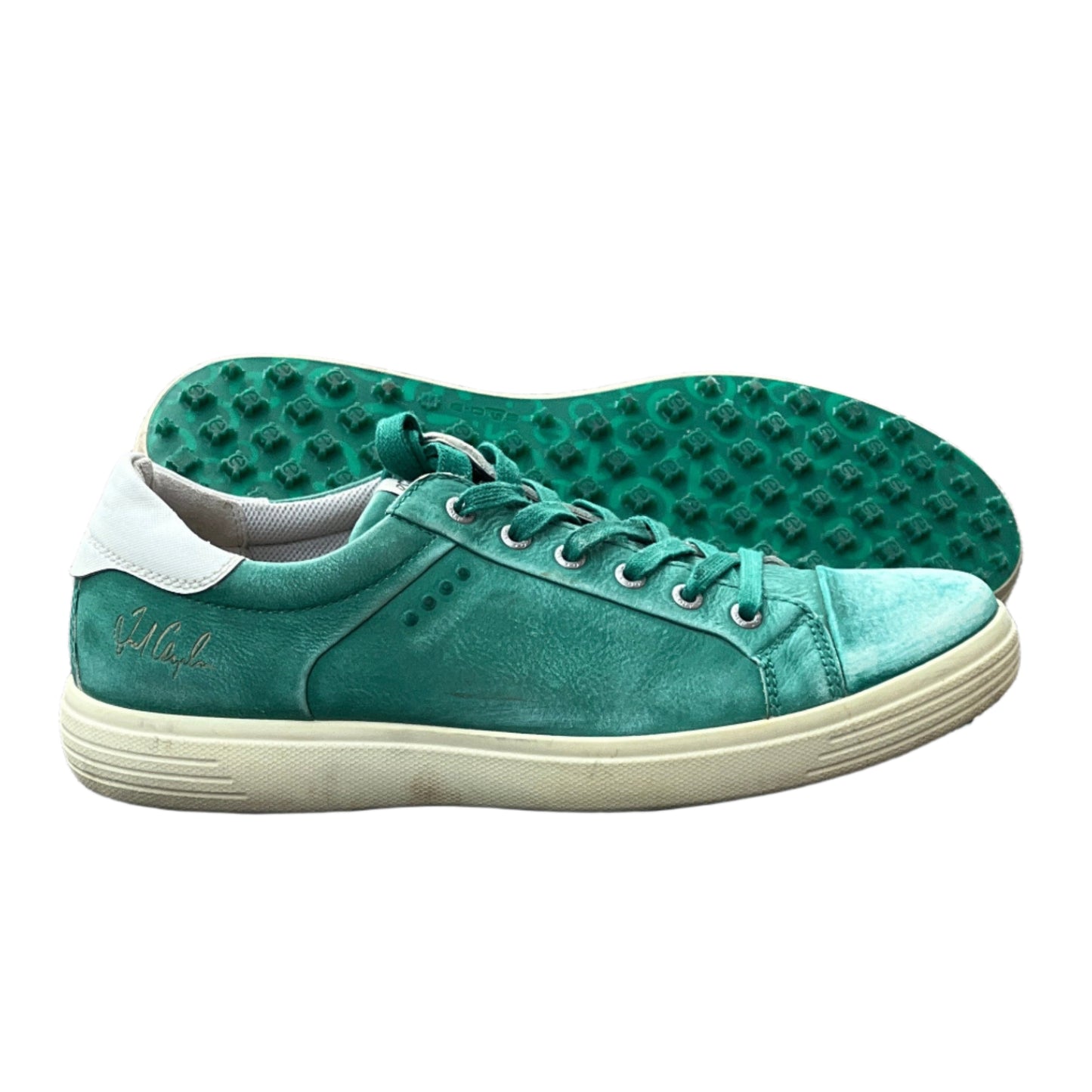 Men’s Ecco •Fred Couples Masters• Street Premier Cleat-less Golf Shoe 44EU • Green Hydromax Leather