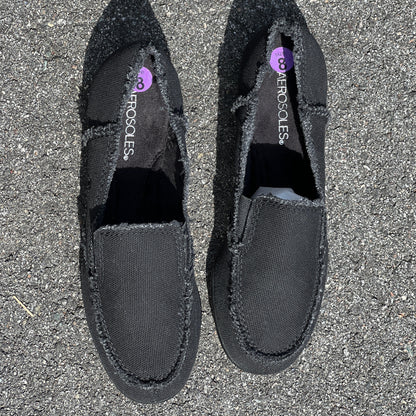 (Aerosoles SureGrip Women's •You Betcha• Non-Slip Flats 8M Black Canvas