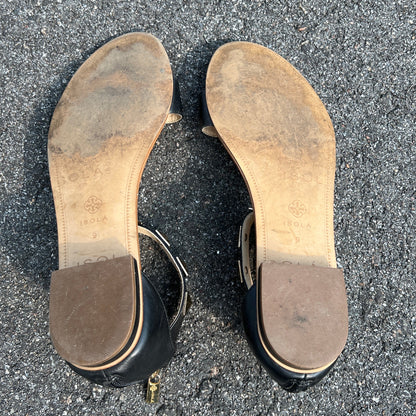 Isola Women's •Adette•  Studded Sandal 9M Black Leather