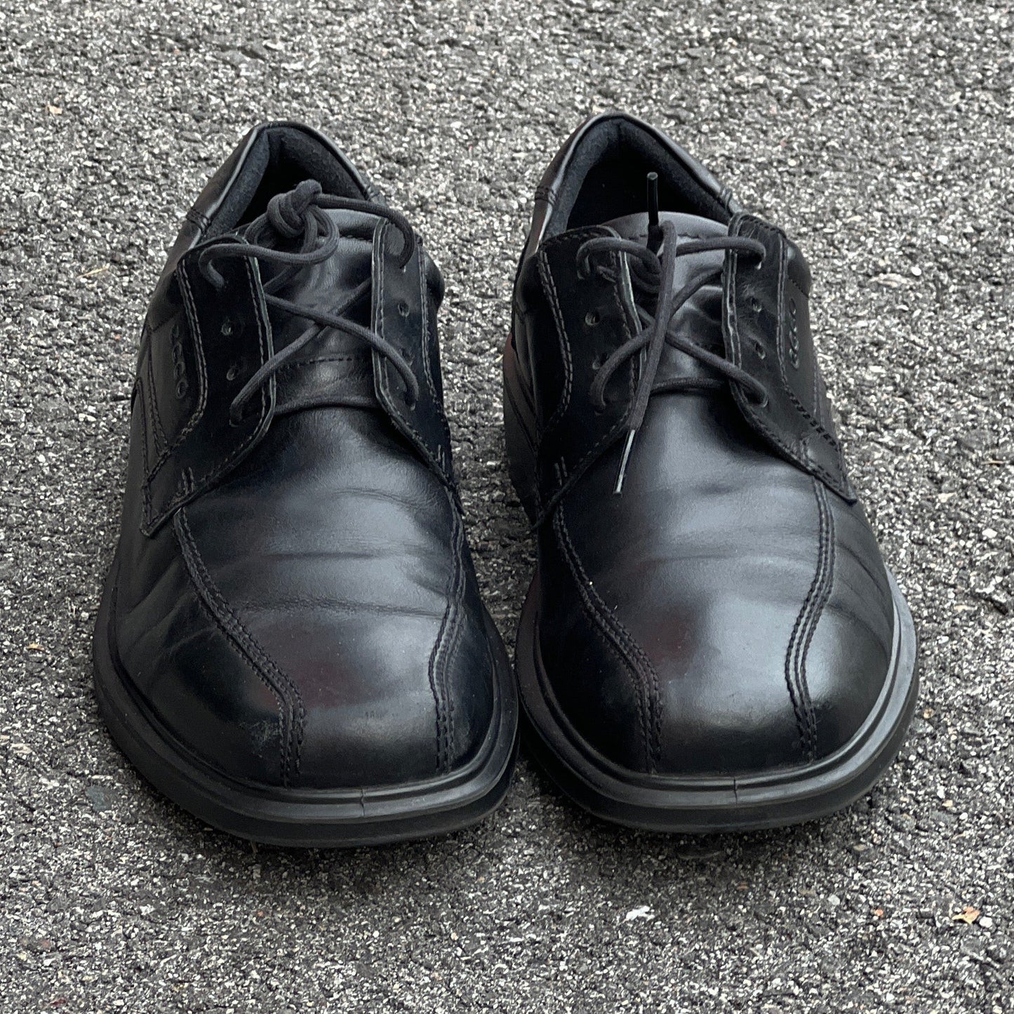 Men’s Ecco Dress Oxford 45EU Black  Leather- Made in Portugal