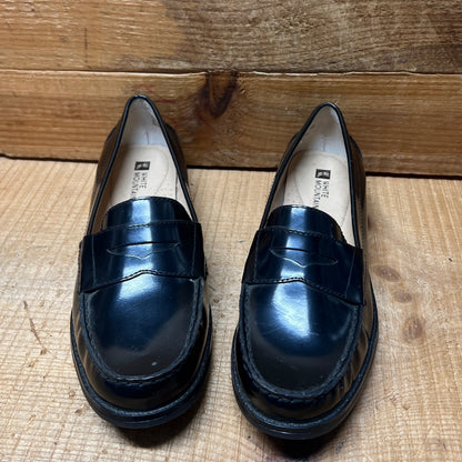Women's White Mountain Penny Loafer 5M Black patent Leather